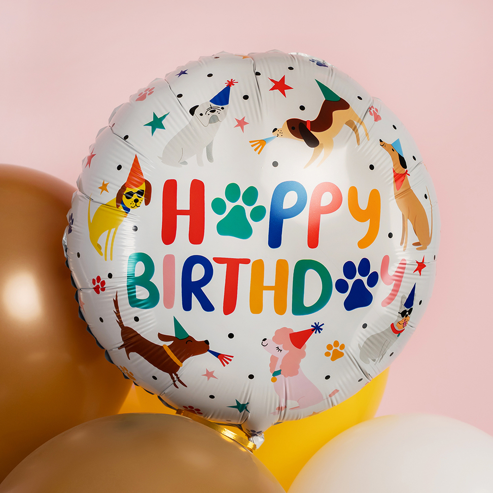 Фольгированный шар «Happy Birthday. Веселые щенки», 46 см