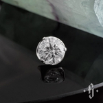 Накрутка "Cubic Flat" - Белое золото - White CZ