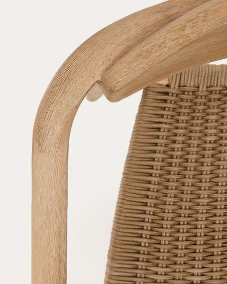 Стул Glynis массив эвкалипта с бежевым сиденьем