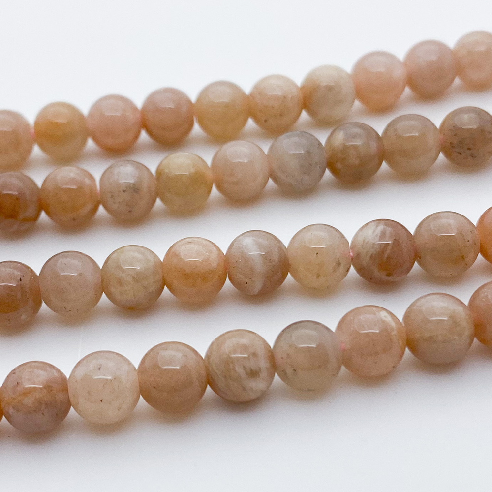 Бусины Солнечный камень, диаметр 6,2-6,3 мм, цена за 16 шт (1/4 нити)