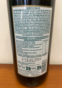 Оливковое масло BARBERA Non Filtrato (нефильтрованное) Extra Virgin 0,75 л Италия