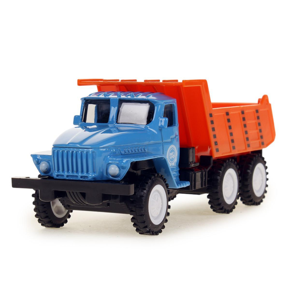 Модель ин. мет. "Урал 4320 самосвал" 12см, открыв. багаж., синий, коробка 2003C092-R (Технопарк)