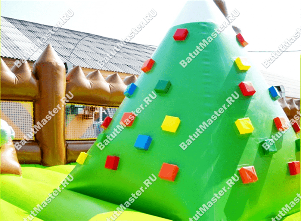 Большой надувной батут "Говорящая акула" 15*14*8 м