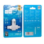 USB флеш-накопитель флешка hoco UD10 USB 3.0/Type-C 64 ГБ