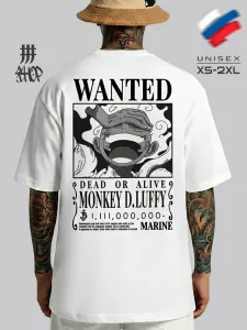 Футболка оверсайз с принтом Lyffy One Piece
