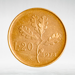 Italy 20 Lire 1978 R "Oak Branch", XF