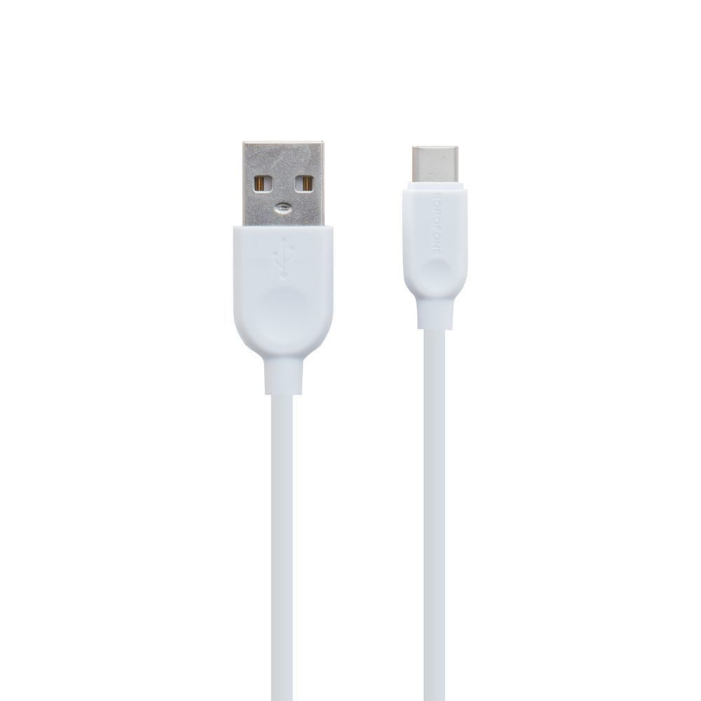 Кабель Borofone BX14 USB-Type-C 3A 1м PVC White
