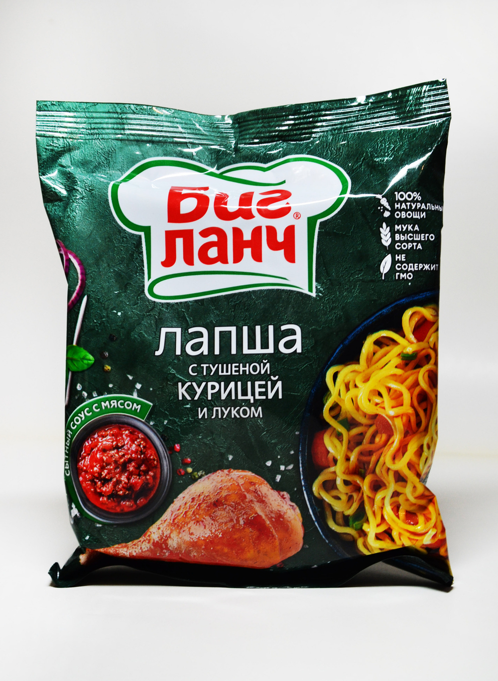 Лапша Биг Ланч с тушеной курицей и луком 75г