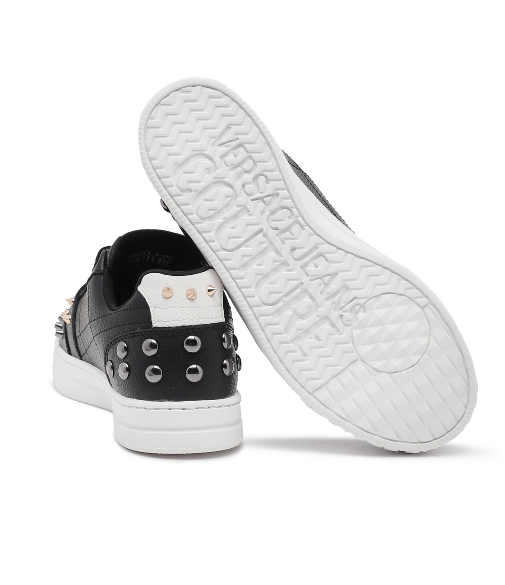 Кожаные кроссовки Versace Jeans Couture - черный(75VA3SKCZP318)