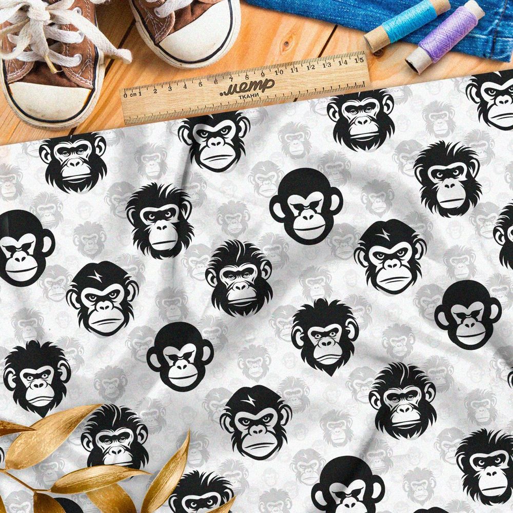 Ткань премиум мембрана мрачные обезьяны