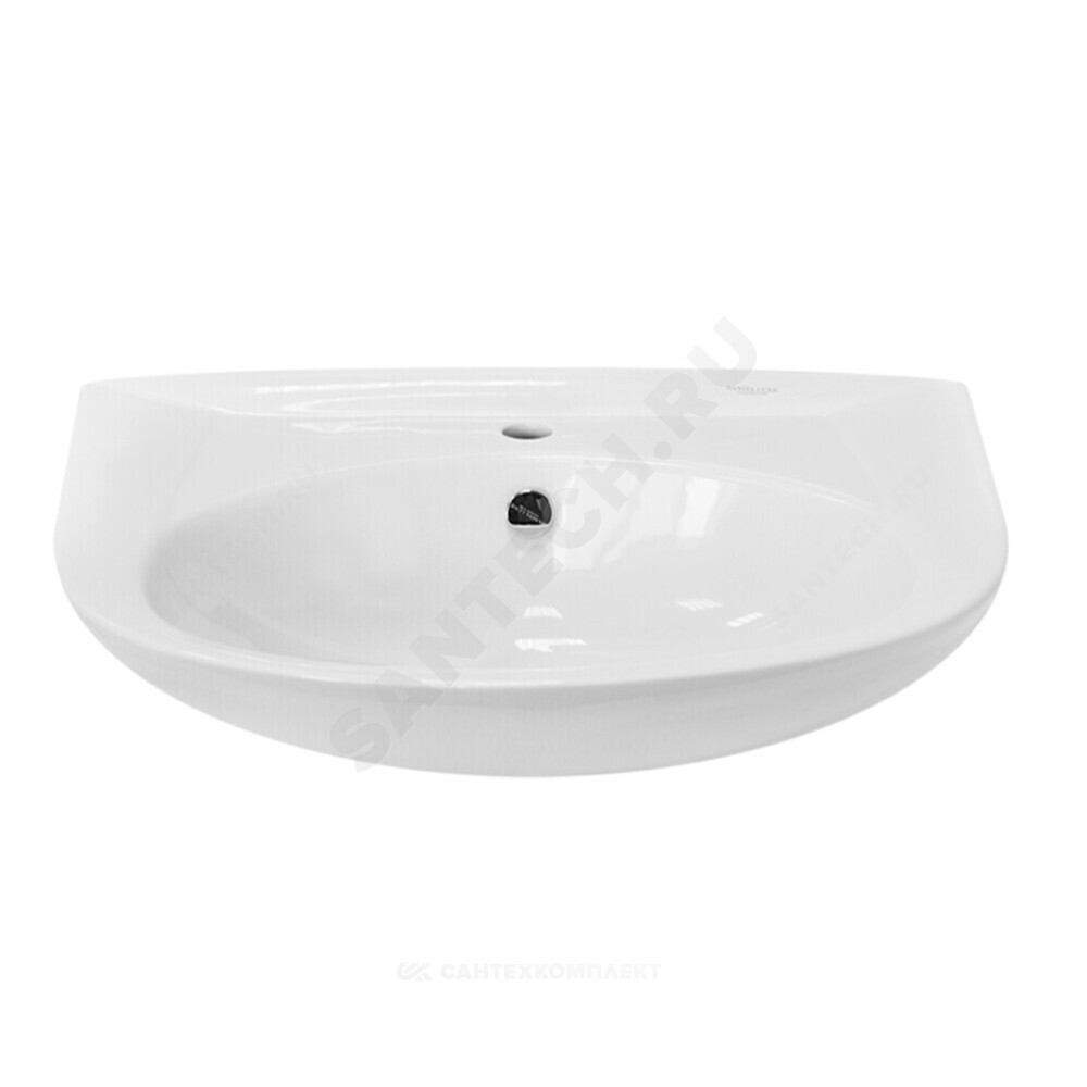 Умывальник подвесной Classic 65 1 отверстие под смеситель по центру белый Sanita Luxe WB.PD/Classic/65-C/WHT.G/S1