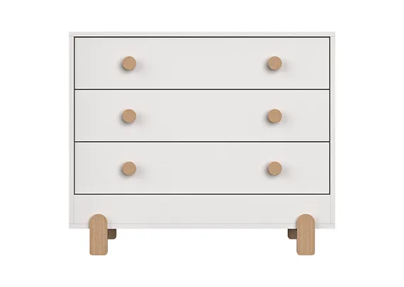 Комод Ice-cream 3 ящика (белый)