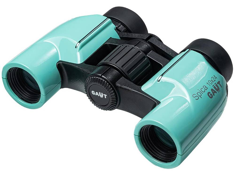 Бинокль GAUT Spica 10x24, Porro-призмы BaK-4, цвет - бирюзовый, 377г
