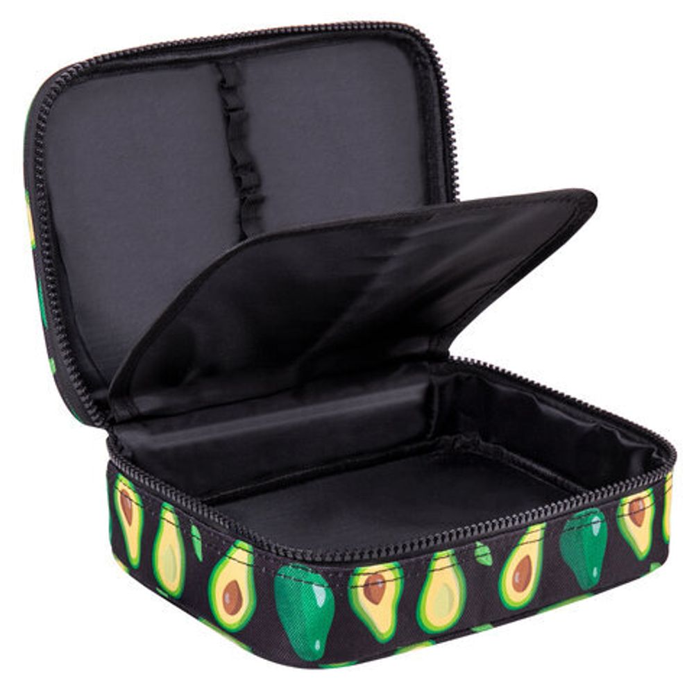 Пенал-косметичка BRAUBERG, 1 отделение, 1 откидная планка, ткань, 21x15x6 см, "Avocado", 270706