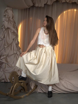 Юбка-платье из тафты 100% натуральный шелк