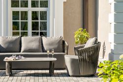 "Флоренция" лаунж-зона из искусственного ротанга, цвет графит