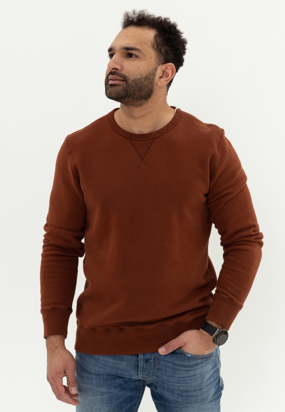 Свитшот Bowery NYC однотонный Bombay Brown