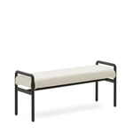 Скамейка Macaret со съемным чехлом из массива дуба с черной отделкой 120 см