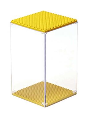 Выставочный пылезащитный дисплей для демонстрации конструктора 15,5 х 8,5 х 8,5 см желтый Wisehawk & LNO display case Yellow NO. 2524