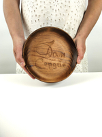 Тарелка деревянная мотивационная "Дом там, где сердце"