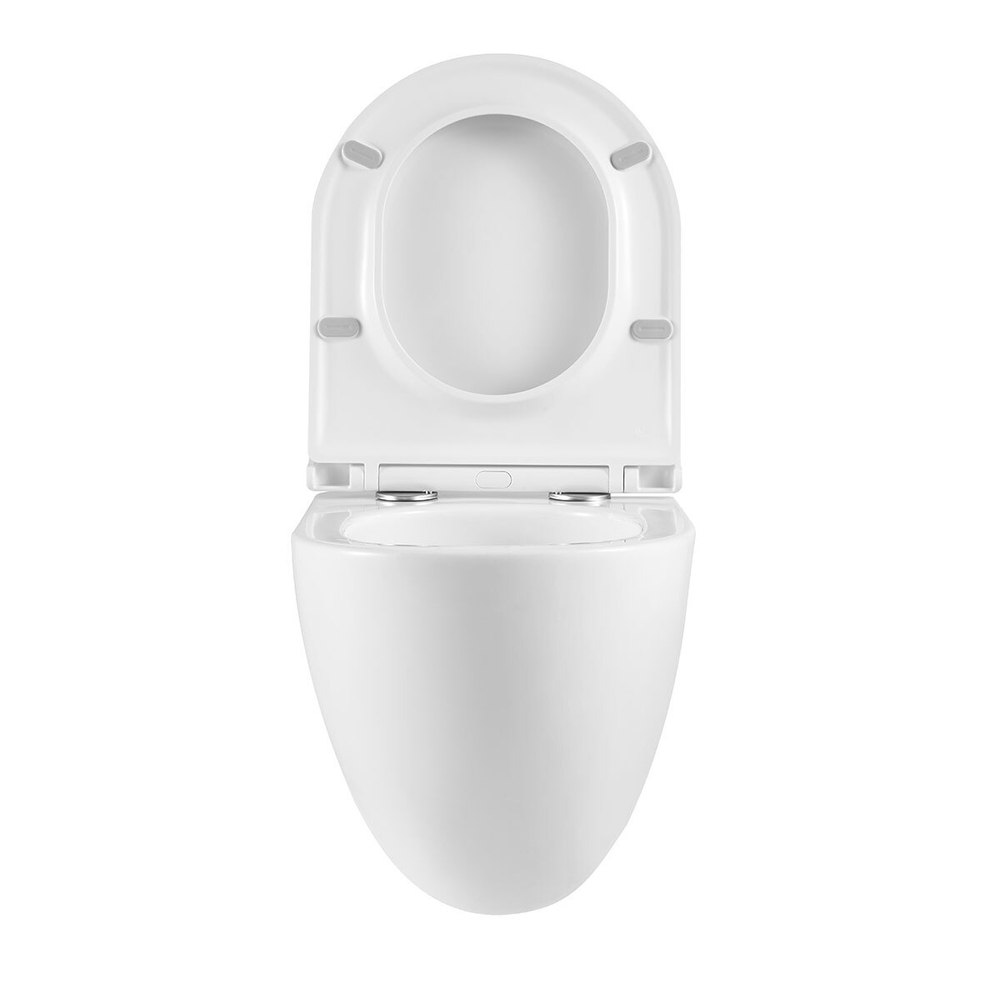 Унитаз подвесной Tornado Bien VT1-51T безободковый, цвет белый, ультратонкое soft-close сиденье