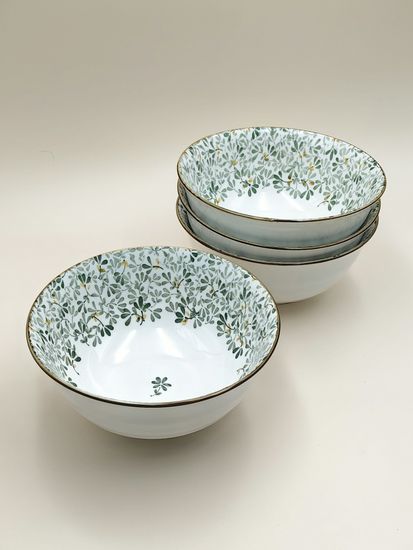 Салатник 20х9,5 см. "Япония" зеленый декор