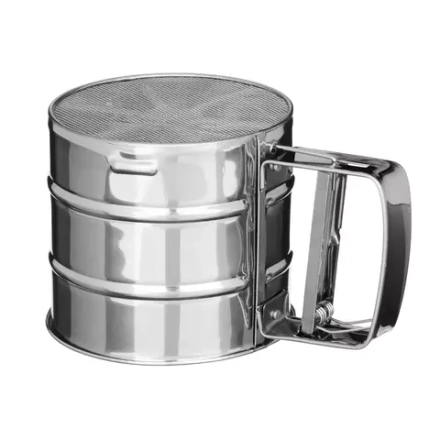 Кружка-сито для просеивания муки, d10см, объем 375гр, нерж.сталь