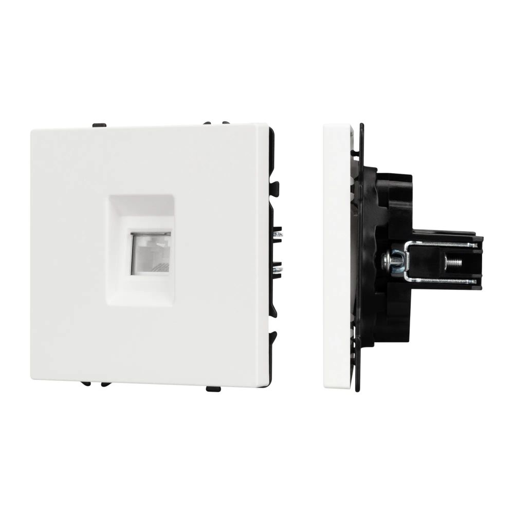 Механизм компьютерной розетки SCT-NOBE-MPC1-SFPL-WH (RJ-45, CAT6) (Arlight, Белый кварц) 054304