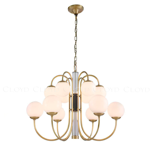 Люстра Cloyd GREIG C12 / Ø87 см - латунь/черн. (арт.11700)