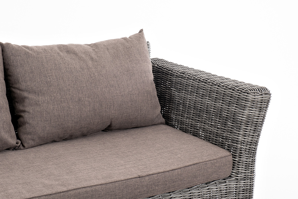"Капучино Cингл" лаунж-зона из искусственного ротанга, цвет графит
