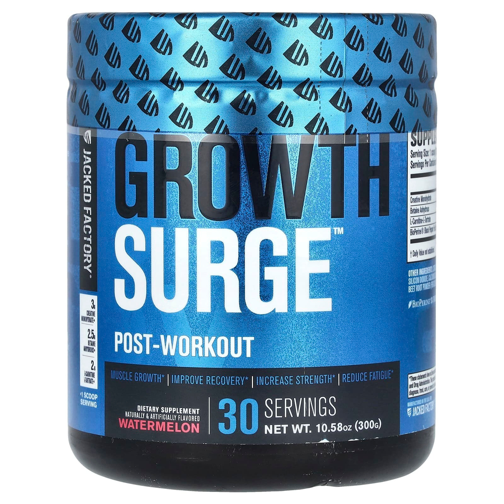 Jacked Factory, Growth Surge, после тренировки, арбуз, 300 г (10,58 унции)