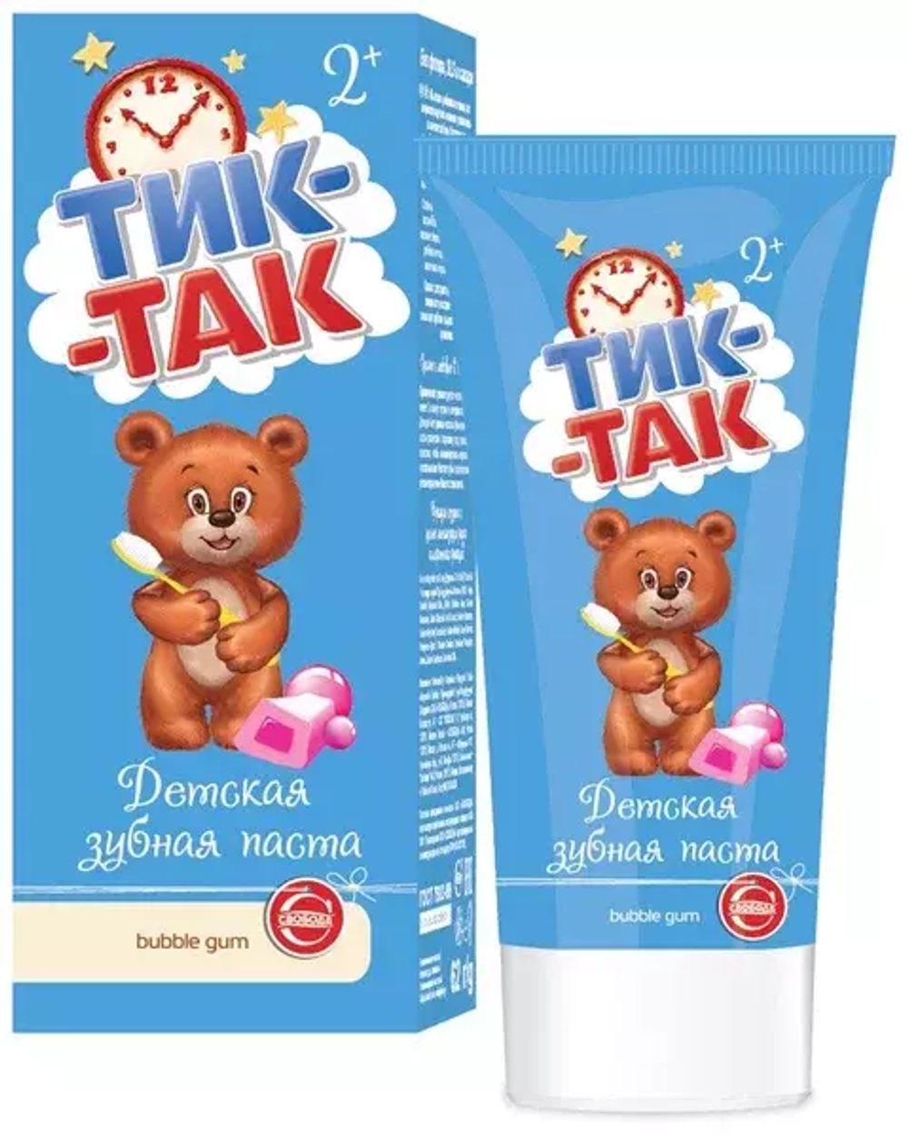 СВОБОДА ТИК-ТАК Зубная паста BUBBLE GUMЕ 2+,62гр*24