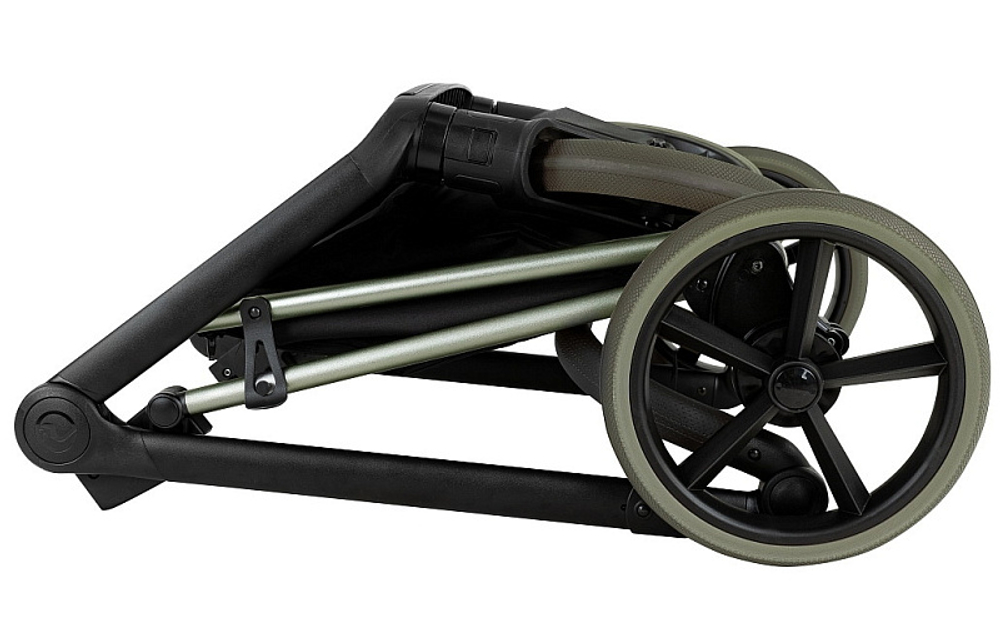 Детская коляска Roan Sol Vintage Luxury 2.0 3 в 1 с автокреслом Tutis Elo Lux EduSky Black VIN 02/SG Sage Green/Sage/руч.Black