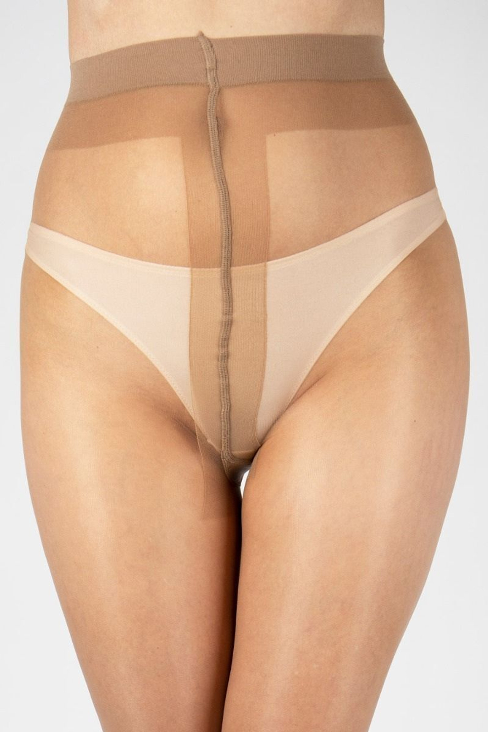 Однородные колготки с блеском Ultra Shine (Размер: L) (Цвет: золотистый)