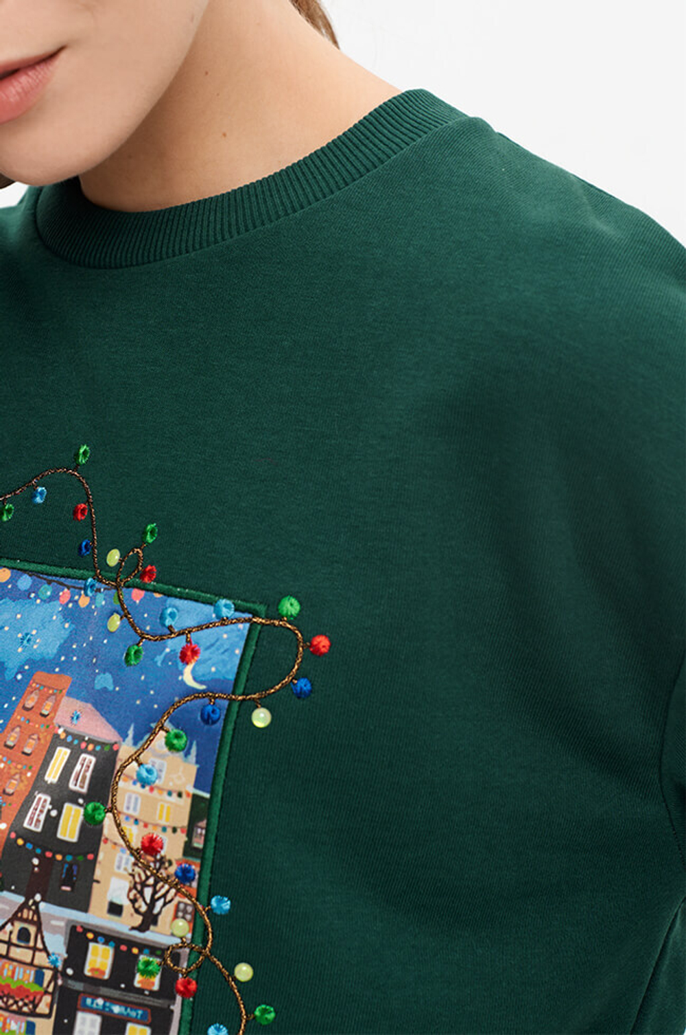 23315 Свитшот женский (зеленый)