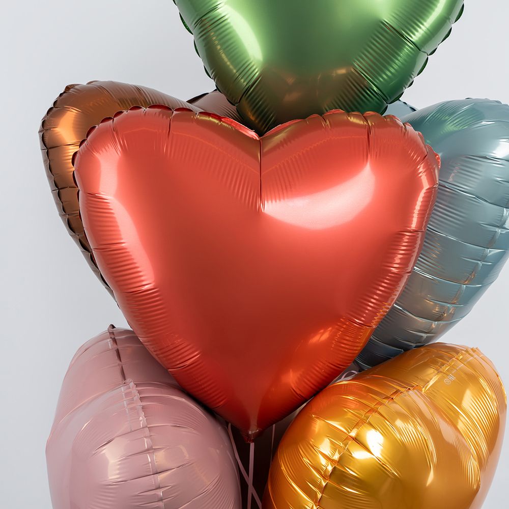 Шар (19''/48 см) Сердце, Медный, Бохо, 1 шт.