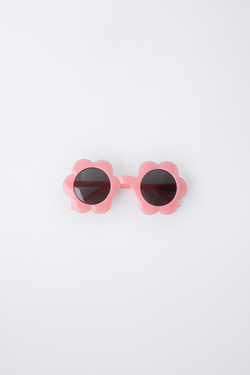 ZARA СОЛНЦЕЗАЩИТНЫЕ ОЧКИ С ЦВЕТОЧНЫМ УЗОРОМ, РОЗОВЫЙ