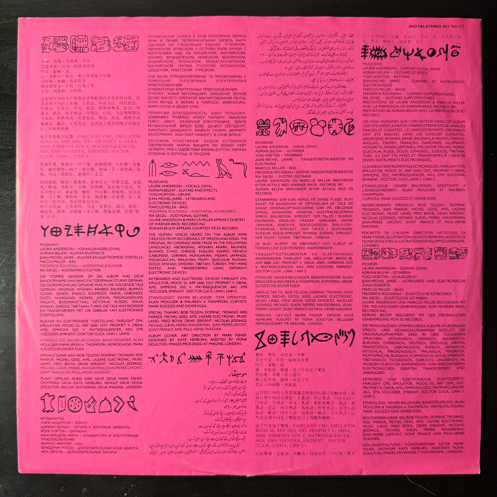 Jean-Michel Jarre - Zoolook (Германия 1984г.)