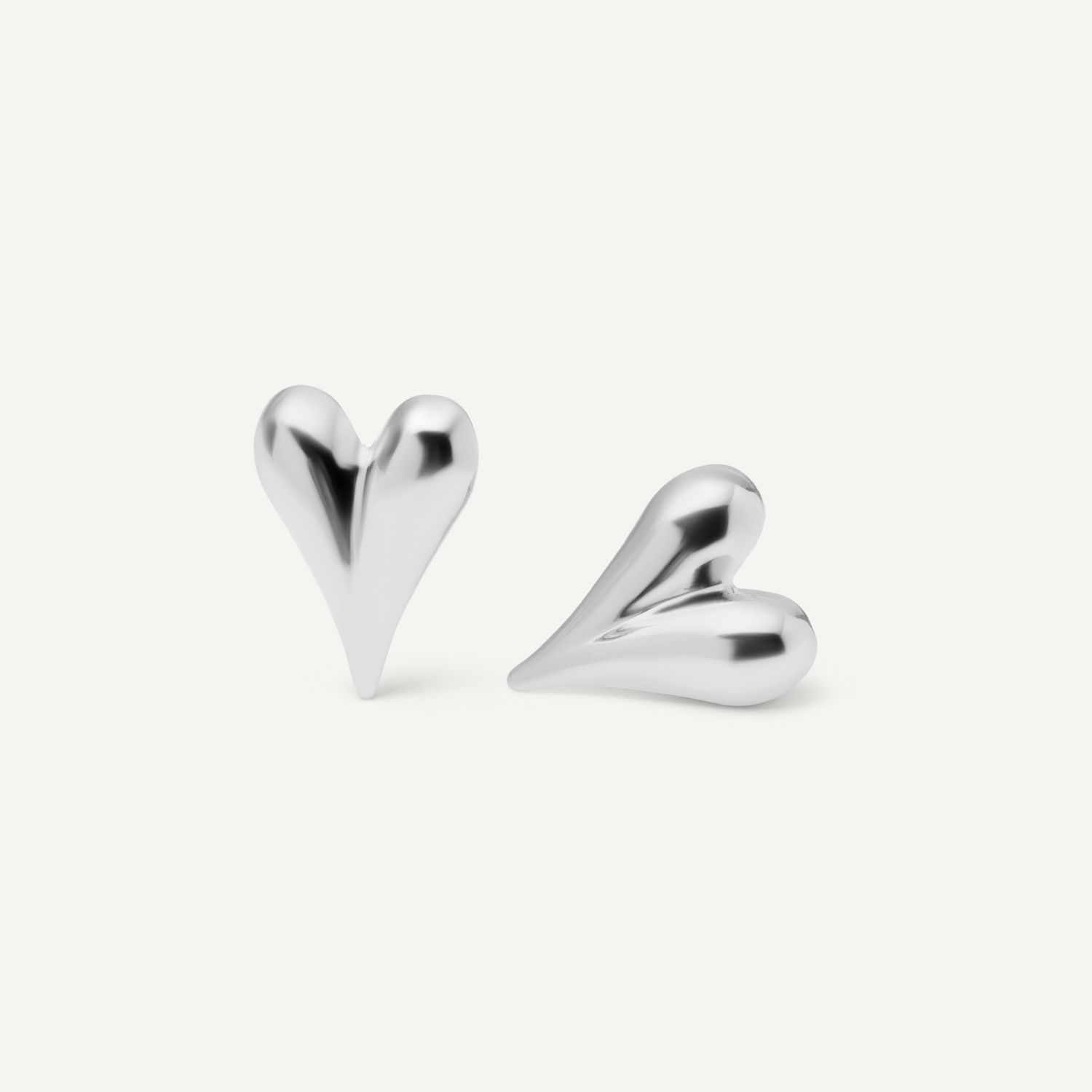 Серьги Oblong Heart Earrings – Silver