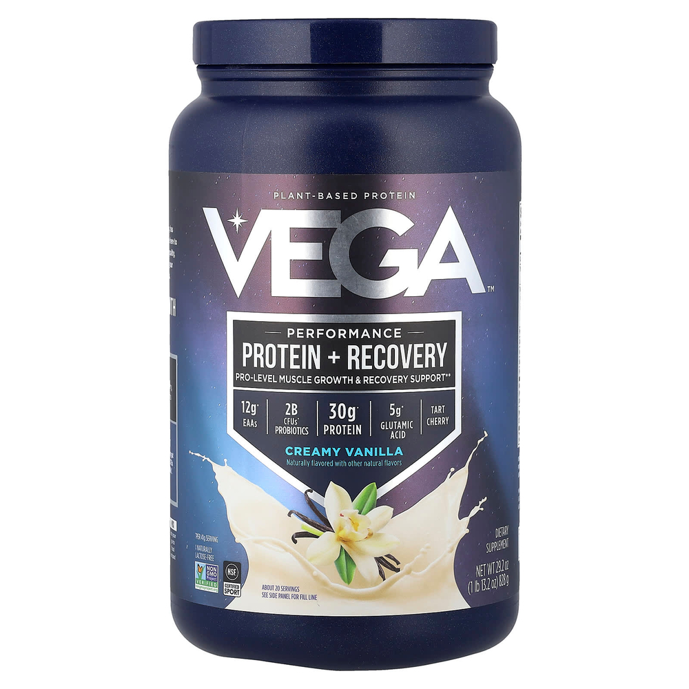 Vega, Performance, протеин и восстановление, со вкусом ванили, 828 г (1 фунт, 13,2 унции)