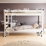 Двухъярусная кровать 90х200 Дана деревянная, белая