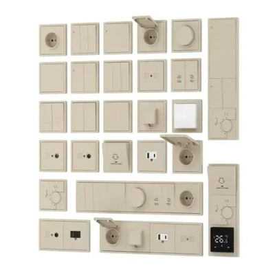 Накладка для розетки электрической с заземлением со шторками 16A 250 В, матовый кашемир, Donel R98, DA22035, без механизма