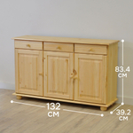 Тумба Лена напольная трехдверная 3 ящ в лаке