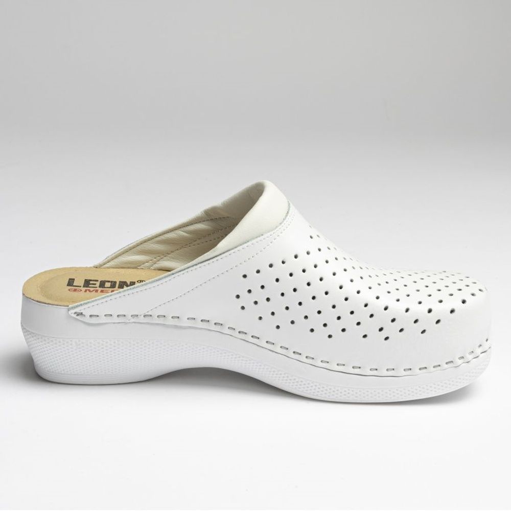 Сабо женские LEON medikal (белый) MED100W