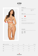 Пикантная портупея plus size в виде бюстгальтера с заклепками (Размер: XL-XXL) (Цвет: белый)