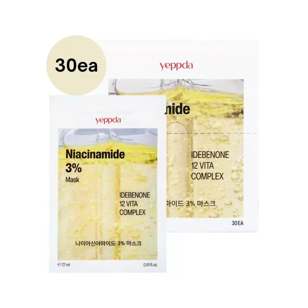 Маска тканевая с ниацинамидом и комплексом витаминов Yeppda Niacinamide 3% Mask, 27 мл