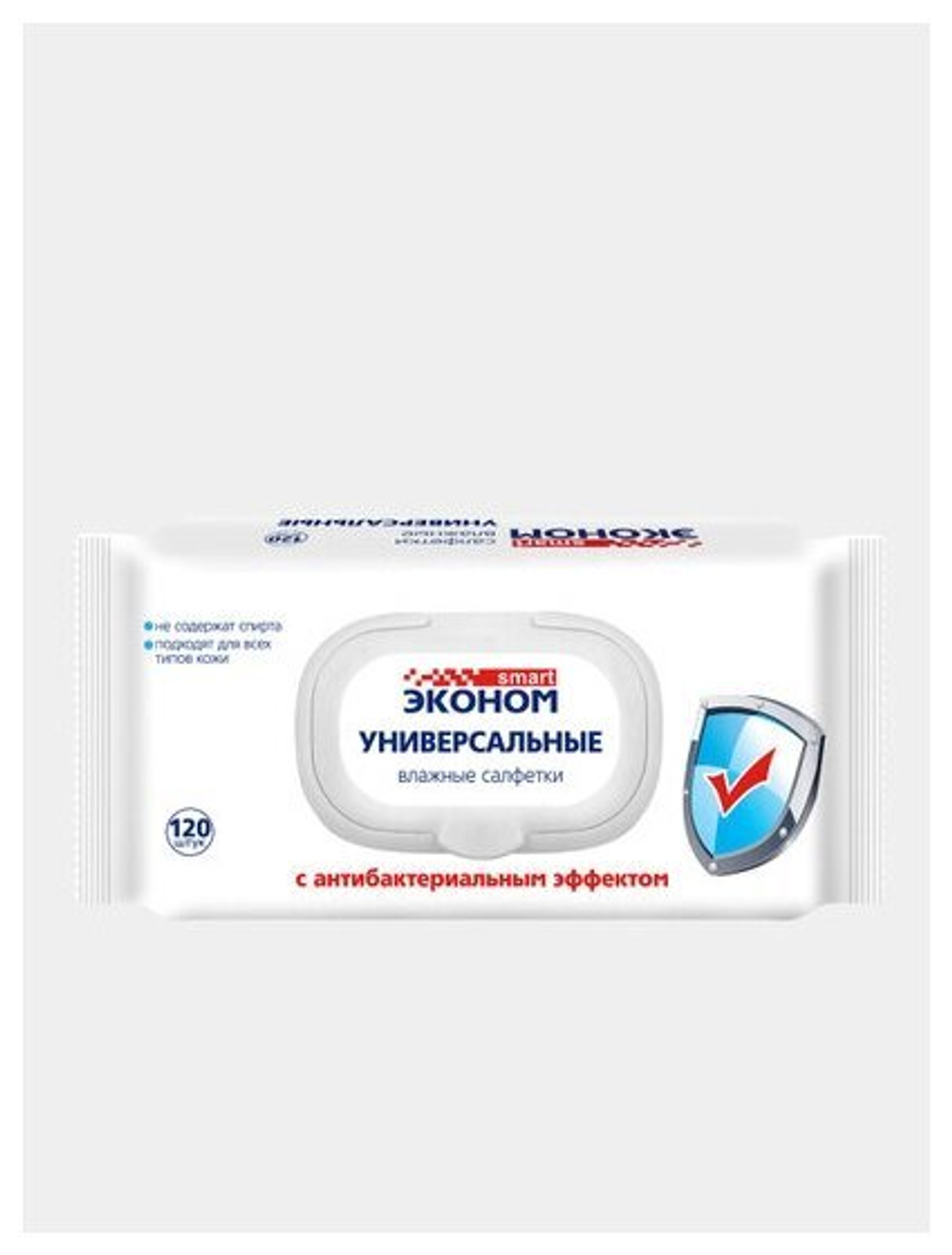 САЛФЕТКИ ВЛАЖНЫЕ ЭКОНОМ SMART С АНТИБАКТЕРИАЛЬНЫМ ЭФФЕКТОМ 120ШТ