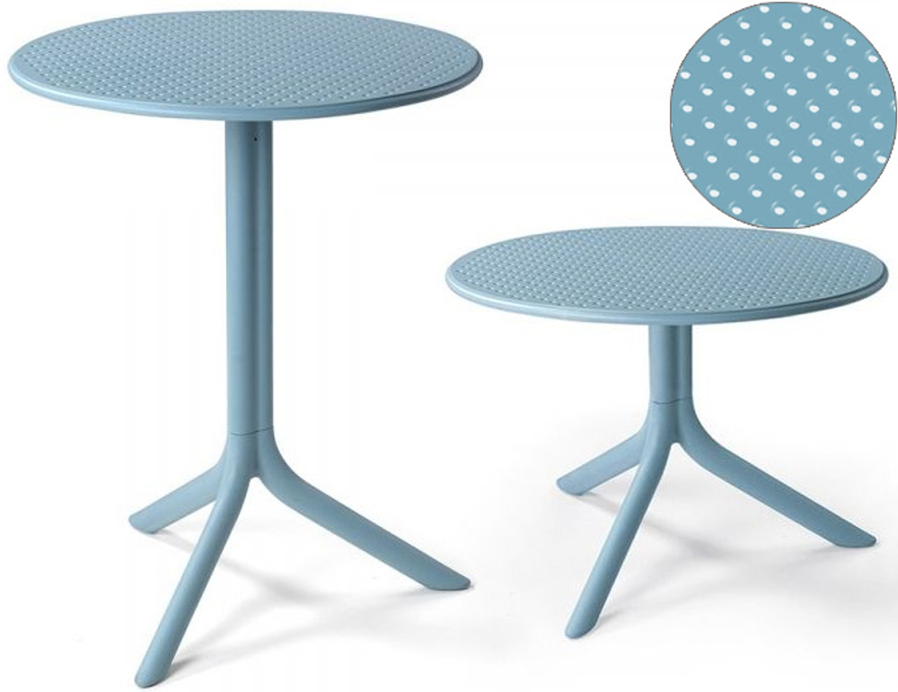 Стол пластиковый обеденный Nardi Step + Step Mini, голубой