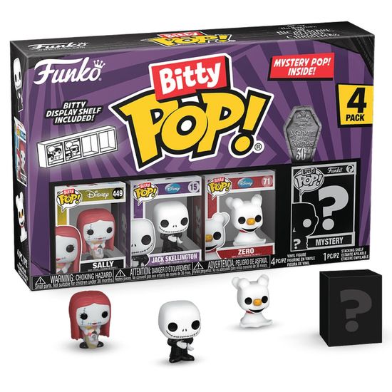 Фигурка Funko Bitty POP! Disney TNBC S3 Sally+Jack Skellington+Zero+Mystery (1 of 4) 4PK 73021 / Фигурка Фанко Битти ПОП! по мотивам мультфильма "Кошмар перед Рождеством"