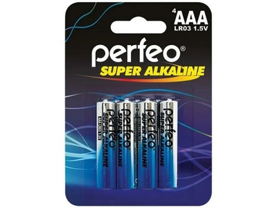 Элемент питания ААА Perfeo Super Alkaline LR03/4BL алкалиновый 4 шт.